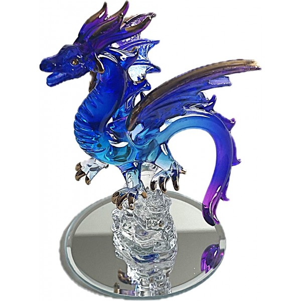 Disneyland Paris Castle Blue Dragon glass figure, by Arribas Collection Disneyland Paris Castle Blue Dragon glass figure, by Arribas Collection