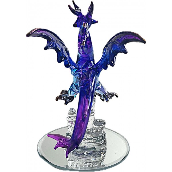 Disneyland Paris Castle Blue Dragon glass figure, by Arribas Collection Disneyland Paris Castle Blue Dragon glass figure, by Arribas Collection