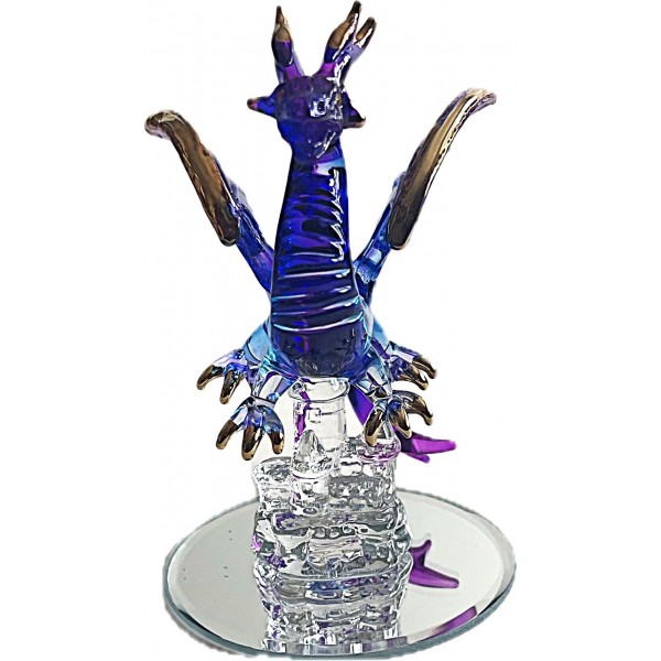 Disneyland Paris Castle Blue Dragon glass figure, by Arribas Collection Disneyland Paris Castle Blue Dragon glass figure, by Arribas Collection