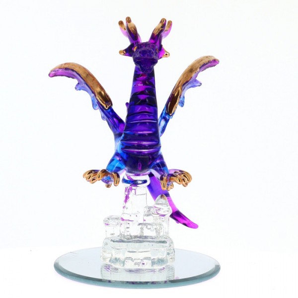 Disneyland Paris Castle Blue Dragon glass figure, by Arribas Collection Disneyland Paris Castle Blue Dragon glass figure, by Arribas Collection