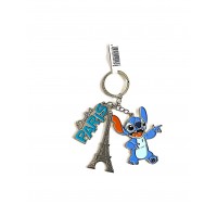 Stitch Eiffel Tower Metal Keyring and Keychain, Disneyland Paris