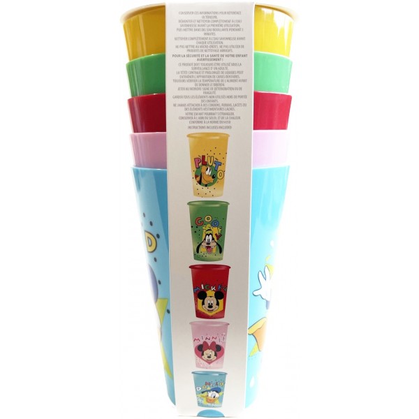 Disneyland Paris set of 5 Disney Characters plastic cups Disneyland Paris set of 5 Disney Characters plastic cups
