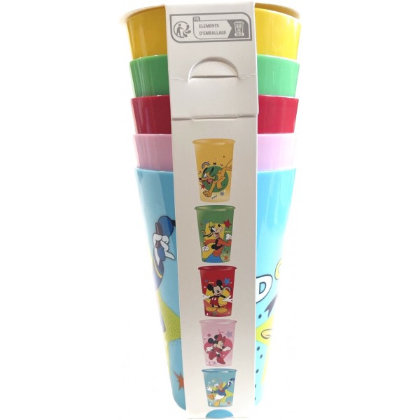 Disneyland Paris set of 5 Disney Characters plastic cups Disneyland Paris set of 5 Disney Characters plastic cups