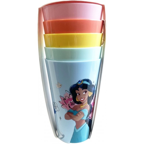 Disneyland Paris set of 5 Disney Princess plastic cups Disneyland Paris set of 5 Disney Princess plastic cups