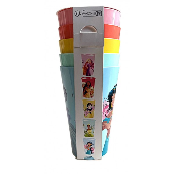 Disneyland Paris set of 5 Disney Princess plastic cups Disneyland Paris set of 5 Disney Princess plastic cups