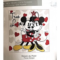 Mickey and Minnie True Love Fleece Throw Blanket, Disneyland Paris