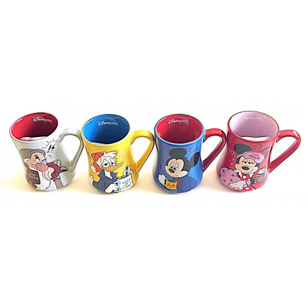 Mickey, Minnie, Donald and Grumpy Mornings espresso cup Set, Disneyland Paris Mickey, Minnie, Donald and Grumpy Mornings espresso cup Set, Disneyland Paris