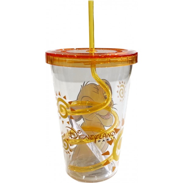 Disneyland Paris Simba Character cup and straw Disneyland Paris Simba Character cup and straw