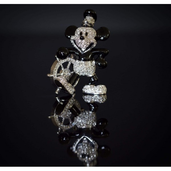 Crystallized Steamboat Willie, Mickey by Arribas Collection Crystallized Steamboat Willie, Mickey by Arribas Collection