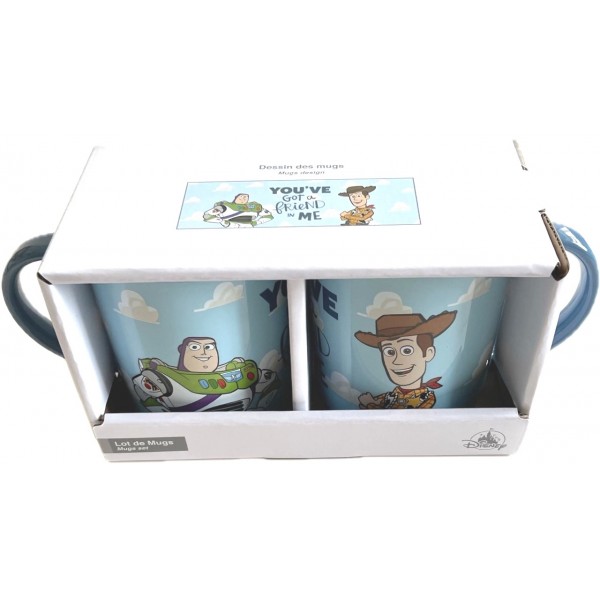 Woody and Buzz Toy Story mug set, Disneyland Paris Woody and Buzz Toy Story mug set, Disneyland Paris