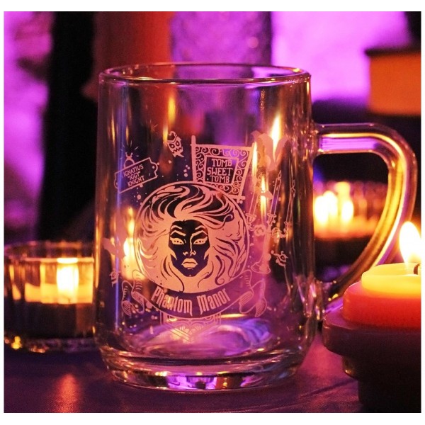 Madame Leota Phantom Manor Glass Mug, by Arribas and Disneyland Paris Madame Leota Phantom Manor Glass Mug, by Arribas and Disneyland Paris