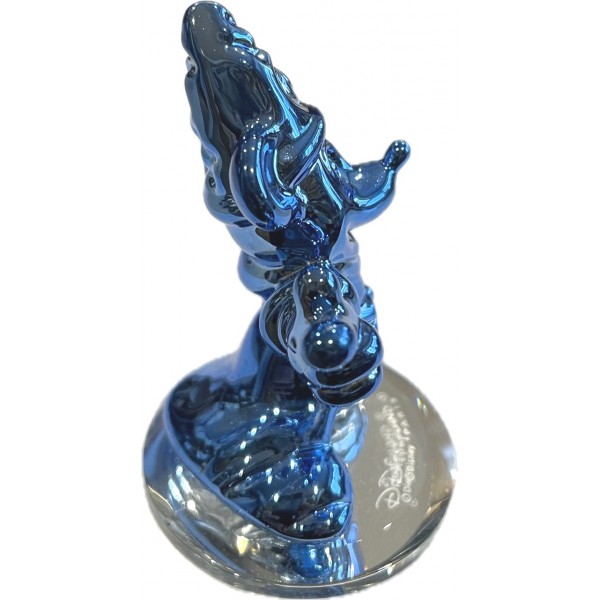 Blue Mickey Fantasia on Mirror glass figurine, Arribas Glass Collection Blue Mickey Fantasia on Mirror glass figurine, Arribas Glass Collection
