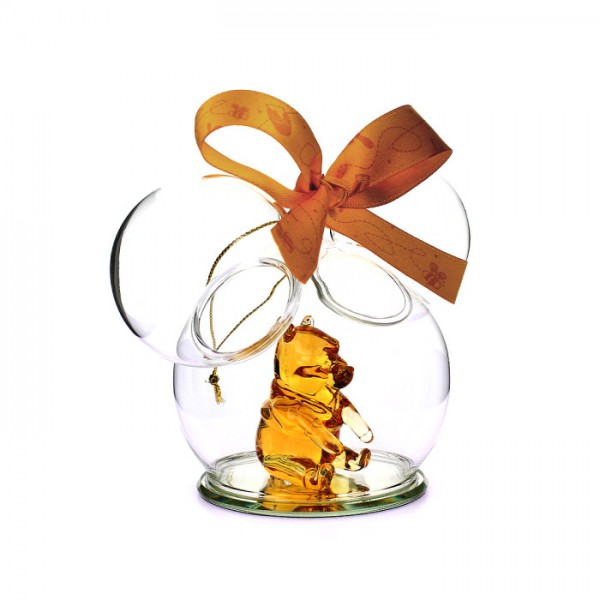 Winnie The Pooh in Yellow glass figure, Mickey Icon Bauble, by Arribas Winnie The Pooh in Yellow glass figure, Mickey Icon Bauble, by Arribas