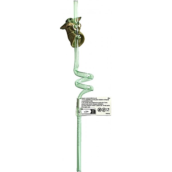 Disneyland Paris Baby Yoda Grogu Curly Straw 