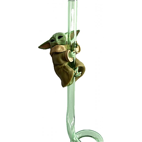 Disneyland Paris Baby Yoda Grogu Curly Straw Disneyland Paris Baby Yoda Grogu Curly Straw
