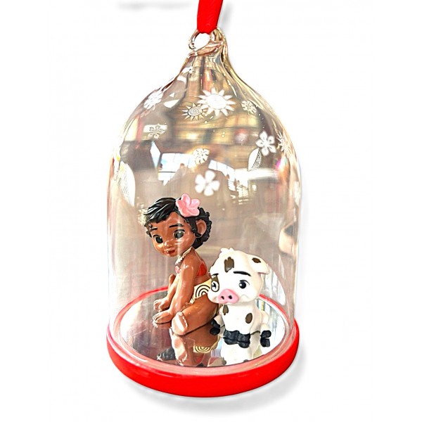 Disney Moana and Pua Christmas Bauble Dome, Disneyland Paris Animators' Collection Disney Moana and Pua Christmas Bauble Dome, Disneyland Paris Animators' Collection