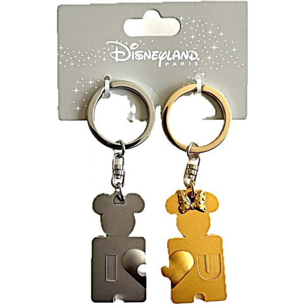 Mickey & Minnie Puzzle keyring set, Disneyland Paris Mickey & Minnie Puzzle keyring set, Disneyland Paris
