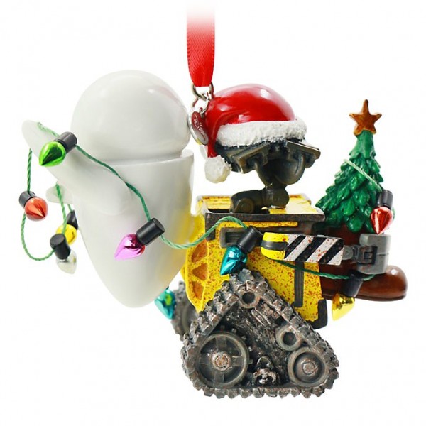WALL-E and EVE Festive Hanging Ornament, Disneyland Paris WALL-E and EVE Festive Hanging Ornament, Disneyland Paris