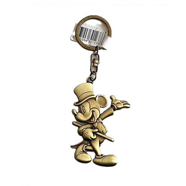 Disneyland Paris Mickey in gold Keychain Metal Plate Keyring Disneyland Paris Mickey in gold Keychain Metal Plate Keyring