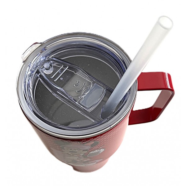 Straw Travel Mug Tumbler - Minnie Mouse - Mornings - "My Bed is my Happy Place", Disneyland Paris Straw Travel Mug Tumbler - Minnie Mouse - Mornings - "My Bed is my Happy Place", Disneyland Paris