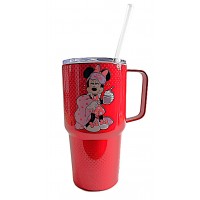 Straw Travel Mug Tumbler - Minnie Mouse - Mornings - "My Bed is my Happy Place", Disneyland Paris