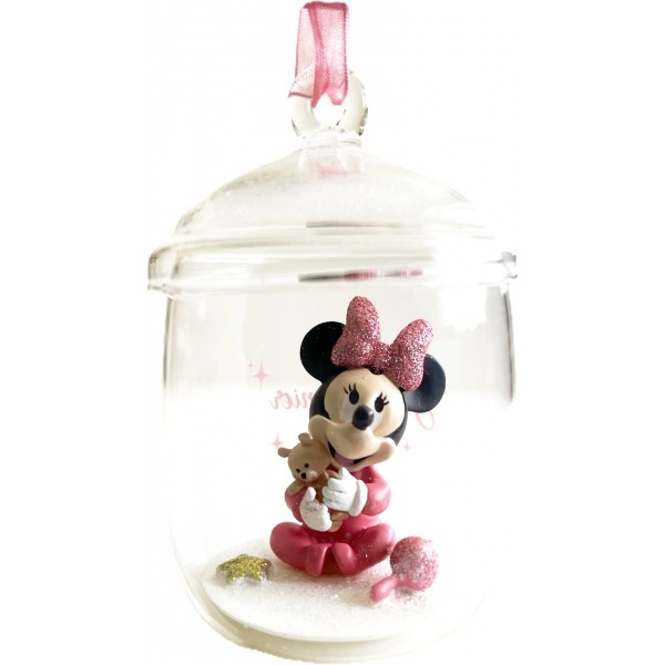 Baby Minnie Mouse in a Christmas bauble, Disneyland Paris Baby Minnie Mouse in a Christmas bauble, Disneyland Paris