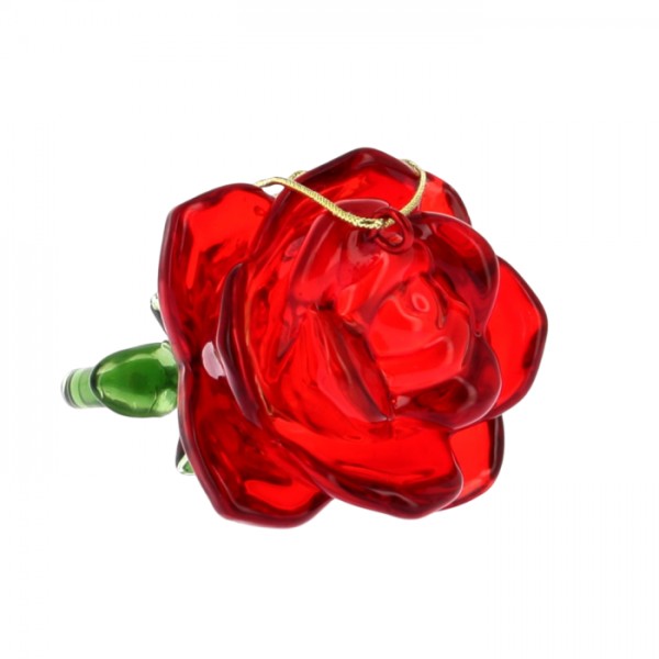 Red Glass Rose Ornament, by Arribas Disneyland Paris Red Glass Rose Ornament, by Arribas Disneyland Paris