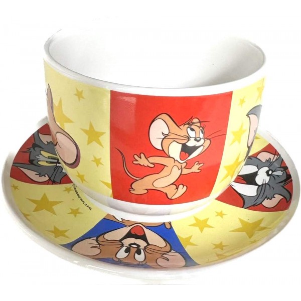 Tom and Jerry Large Cup and Saucer, rare Tom and Jerry Large Cup and Saucer, rare