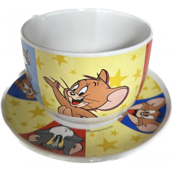 Tom and Jerry Large Cup and Saucer, rare Tom and Jerry Large Cup and Saucer, rare