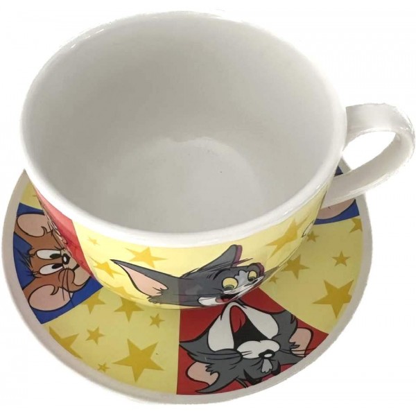 Tom and Jerry Large Cup and Saucer, rare Tom and Jerry Large Cup and Saucer, rare