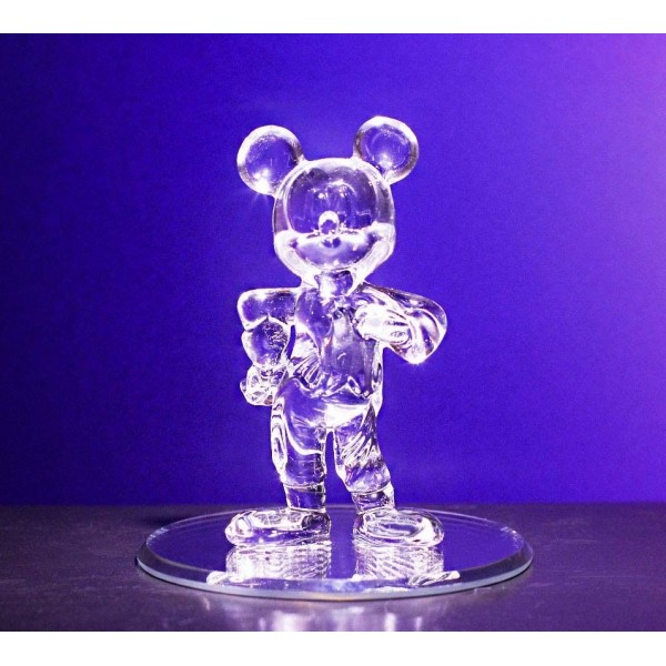 Mickey Mouse figure on mirror, Arribas Glass Collection Mickey Mouse figure on mirror, Arribas Glass Collection