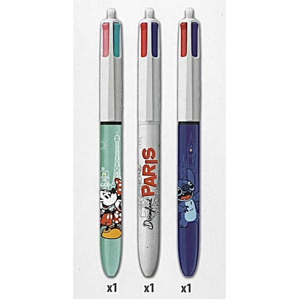Disneyland Paris Characters Multicolour Pen (4 colours), box of 3 Disneyland Paris Characters Multicolour Pen (4 colours), box of 3