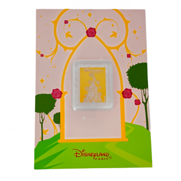 Disneyland Paris glass stamp featuring Sleeping Beauty Castle, by Arribas Disneyland Paris glass stamp featuring Sleeping Beauty Castle, by Arribas