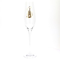 Disneyland Paris Castle Tall champagne Glass with crystal, by Arribas