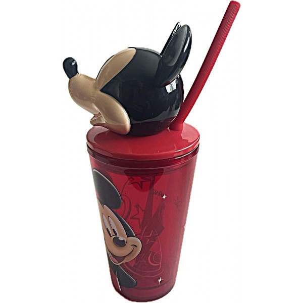 Disneyland Paris Mickey Mouse Head Cup with Straw Disneyland Paris Mickey Mouse Head Cup with Straw