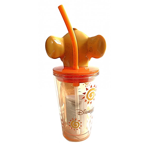 Simba Head Cup with Straw, Disneyland Paris Simba Head Cup with Straw, Disneyland Paris