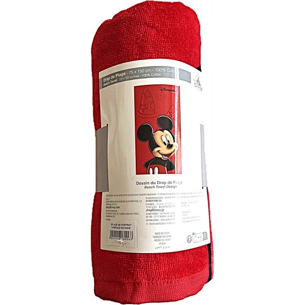 Disneyland Paris Mickey Mouse Portrait Beach Towel Disneyland Paris Mickey Mouse Portrait Beach Towel