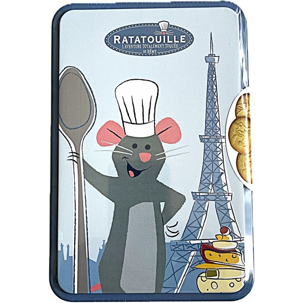 Remy Ratatouille Butter Cookies tin, Disneyland Paris Remy Ratatouille Butter Cookies tin, Disneyland Paris