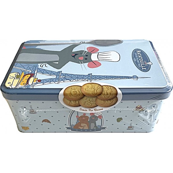 Remy Ratatouille Butter Cookies tin, Disneyland Paris Remy Ratatouille Butter Cookies tin, Disneyland Paris