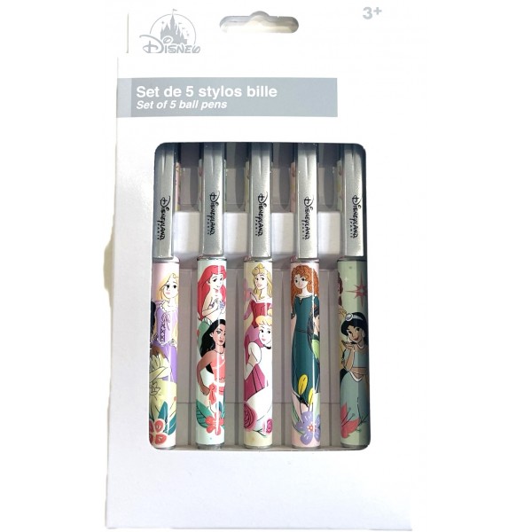 Disneyland Paris Princess Characters ballpoint pens, Set of 5 Disneyland Paris Princess Characters ballpoint pens, Set of 5