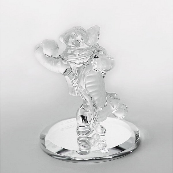 Tigger glass figurine on mirror, Arribas Glass Collection Tigger glass figurine on mirror, Arribas Glass Collection