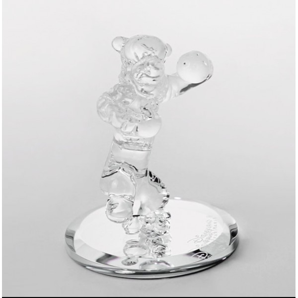 Tigger glass figurine on mirror, Arribas Glass Collection Tigger glass figurine on mirror, Arribas Glass Collection