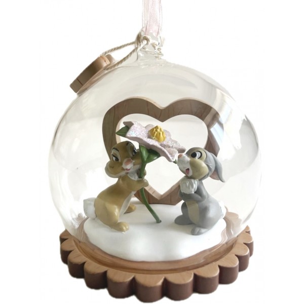 Disneyland Paris Thumper and Miss Bunny Christmas Dome Ornament Disneyland Paris Thumper and Miss Bunny Christmas Dome Ornament
