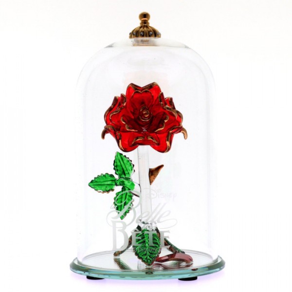 Belle et la Bete (Beauty &Beast) Glass Dome Rose Ornament, Arribas 13cm (Medium) Belle et la Bete (Beauty &Beast) Glass Dome Rose Ornament, Arribas 13cm (Medium)