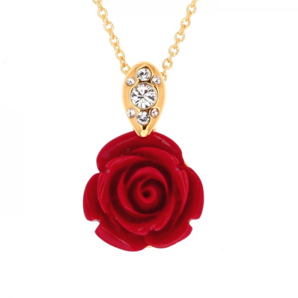 Beauty and the Beast Rose Necklace, by Arribas and Disneyland Paris Beauty and the Beast Rose Necklace, by Arribas and Disneyland Paris