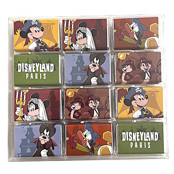 Disneyland Paris Characters Chocolates Squeres box of 24 Disneyland Paris Characters Chocolates Squeres box of 24
