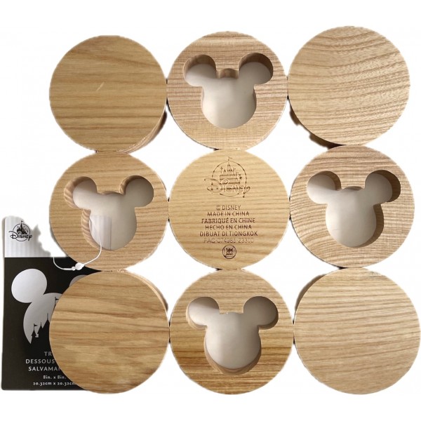 Disney Mickey Wood Trivet, Disneyland Paris Disney Mickey Wood Trivet, Disneyland Paris