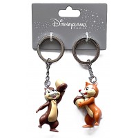 Disneyland Paris Chip and Dale Keychains Keyring set