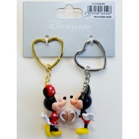 Disneyland Paris Mickey and Minnie Connecting Keychains Keyring set