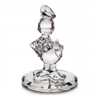 Donald Duck glass figurine on mirror (6 cm), by Arribas